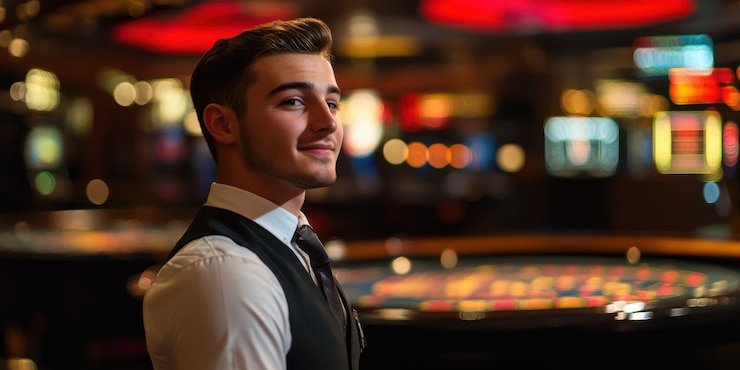 Live roulette dealer spin sequence and player interface